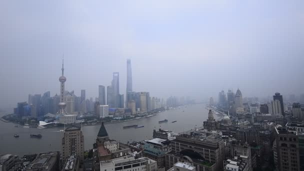 Vista Aerea Della Città Shanghai — Video Stock