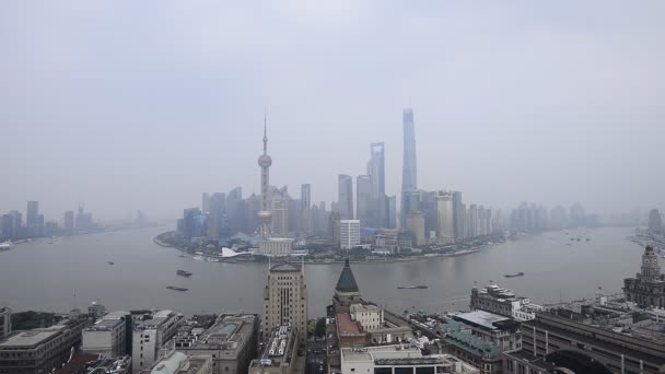 Vista Aerea Della Città Shanghai — Video Stock