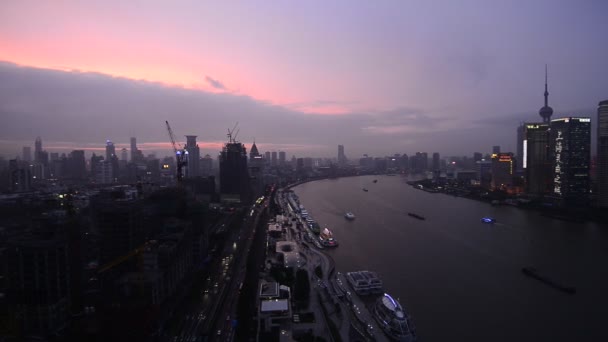 Вид Воздуха Шанхай — стоковое видео