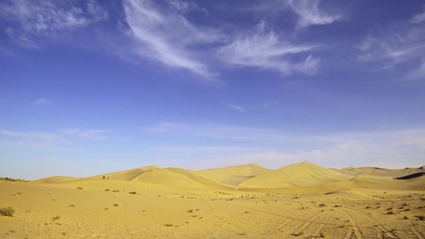 Живописный Вид Пустыню Дуньхуан Китае — стоковое видео