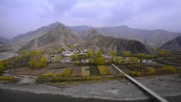 Vista Panorâmica Das Montanhas Qilian Qinghai China — Vídeo de Stock