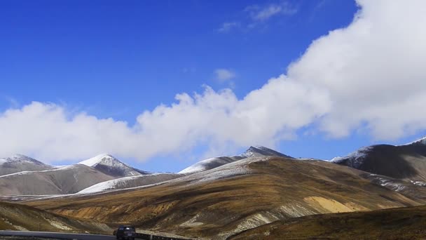 Landschappelijk Uitzicht Qilian Mountains Qinghai China — Stockvideo