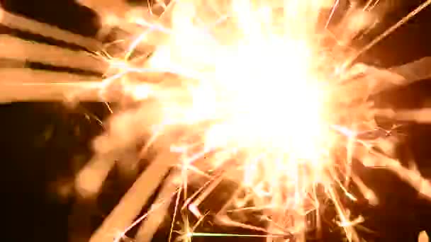 Спалювання Феєрверку Макросерії — стокове відео