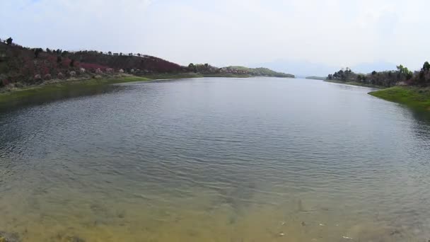 Belle Vue Sur Lac Montagne Chine — Video