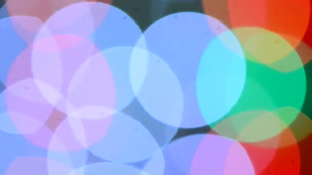 色彩斑斓的圆形灯的模糊背景 — 图库视频影像