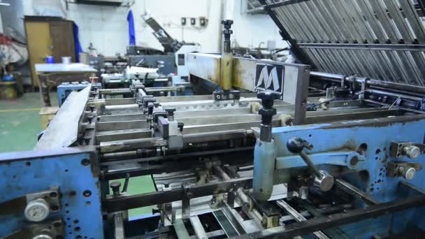 Processo Produção Impressão Jornais — Vídeo de Stock