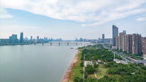 Aerial View Nanchang City Scenery — Stock Video