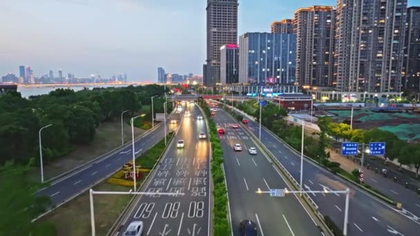Вид Повітряний Дрон Міської Архітектури Наньчані Китай — стокове відео