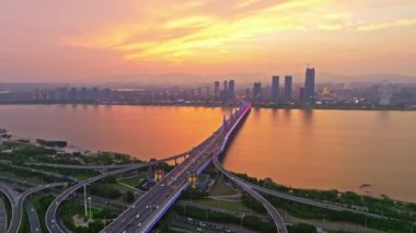 Nanchang Şehir Manzarası 'nın hava görüntüsü