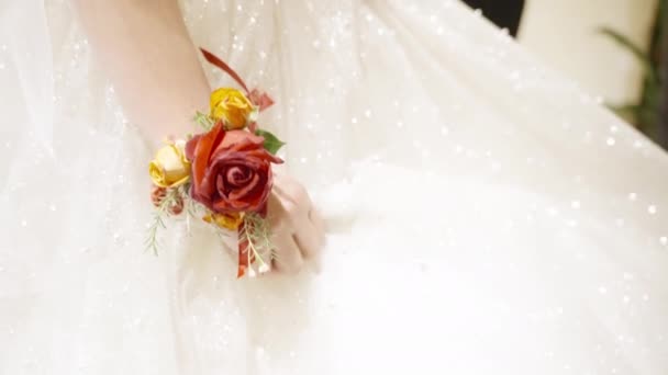 belle robe de mariée vue rapprochée, Chine 