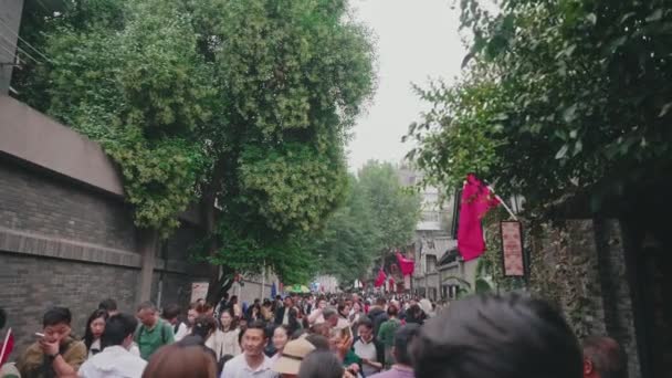 Zhaixiangzi Sokağı Chengdu Sichuan — Stok video