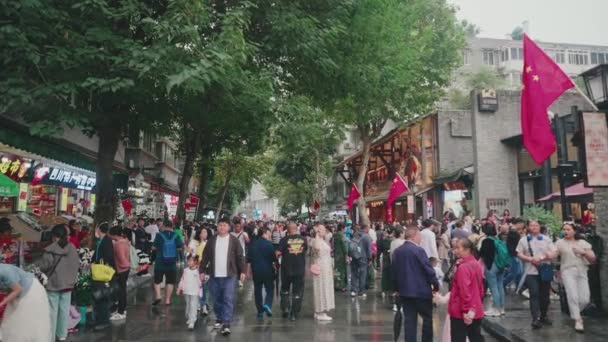 Zhaixiangzi Gasse Chengdu Sichuan — Stockvideo