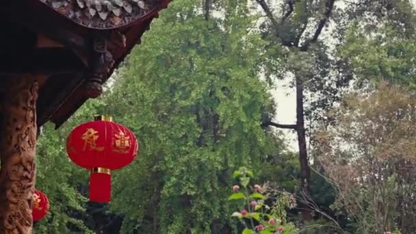 Lugar Escénico Del Monasterio Qingyang Templo Taoísta Más Antiguo Más — Vídeo de stock