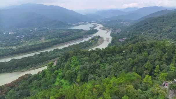 Sungai Min Dan Sungai Dadu Bagian Selatan Provinsi Sichuan Cina — Stok Video