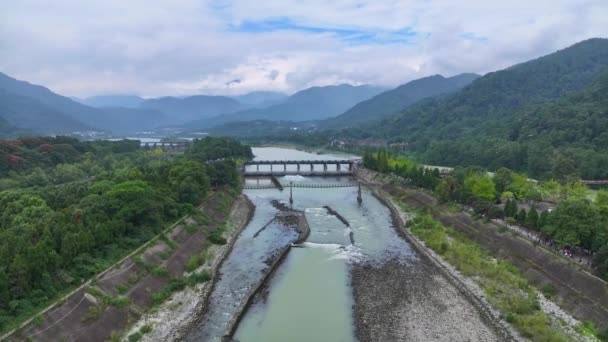 Річка Мін Даду Південній Частині Провінції Сичуань Китаї — стокове відео