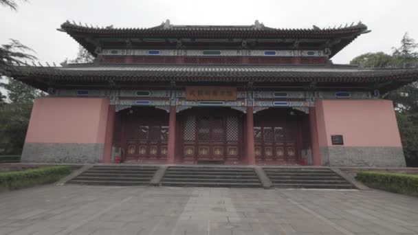 Tempio Chengdu Wuhou Antico Scenario Architettonico — Video Stock