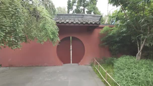 Templo Chengdu Wuhou Paisagem Arquitetônica Antiga — Vídeo de Stock