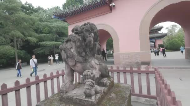 Tempio Chengdu Wuhou Antico Scenario Architettonico — Video Stock