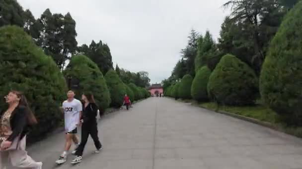 Chengdu Wuhou Temple Starożytne Krajobrazy Architektoniczne — Wideo stockowe