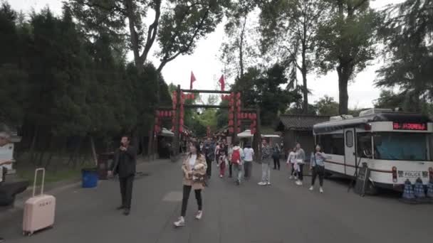 Ένας Ιστορικός Δρόμος Στην Πολιτιστική Περιοχή Του Cheng Εξωτερική Άποψη — Αρχείο Βίντεο