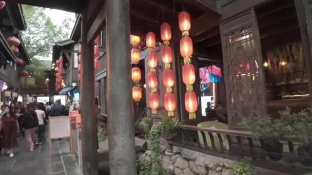 Historical Street Cultural District Cheng Beautiful Exterior China — Stock Video