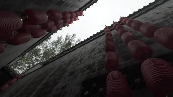 Историческая Улица Культурном Районе Чэн Красивый Город Китай — стоковое видео