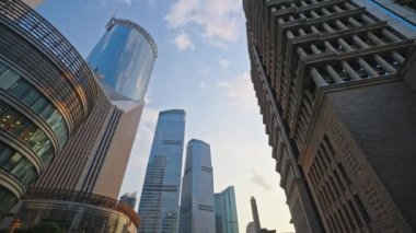 Çin 'in Şangay şehrindeki modern binalar