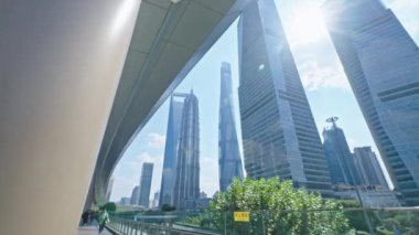 Çin 'in Şangay şehrinde modern mimari