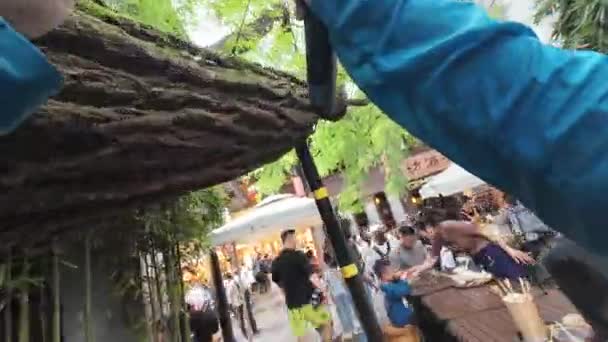 Passeggiando Una Strada Storica Nel Quartiere Culturale Cheng Bellissimo Esterno — Video Stock