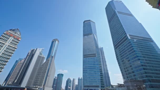 Modern Épületek Sanghajban Kínában — Stock videók
