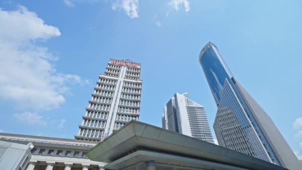 Modern Buildings Shanghai City China — Stock Video