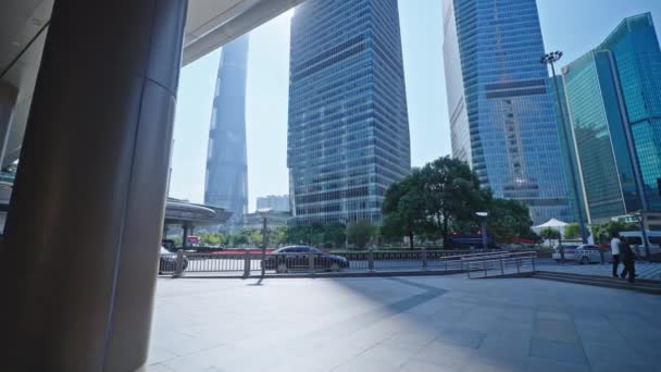 Edificios Modernos Ciudad Shanghai China — Vídeos de Stock