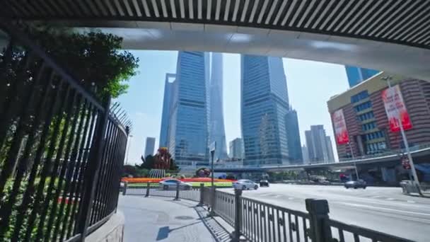 Sanghajban Kínában Modern Építészet — Stock videók