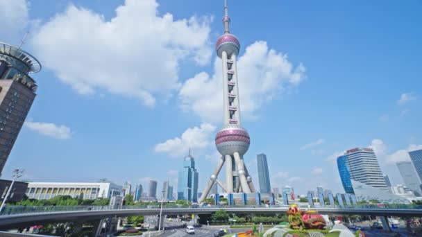 Σαγκάη Πόλη Κίνα Μοντέρνα Αρχιτεκτονική — Αρχείο Βίντεο