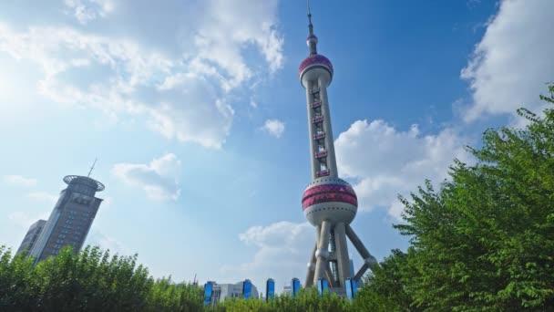 Lujiazui Şangay Çin Modern Mimari — Stok video