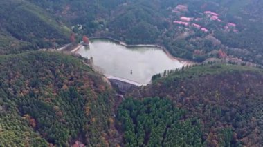 Gangcheonsan Dağı, Sunchang, Jeollanamdo, Güney Kore, Asya 'daki göl manzarası.