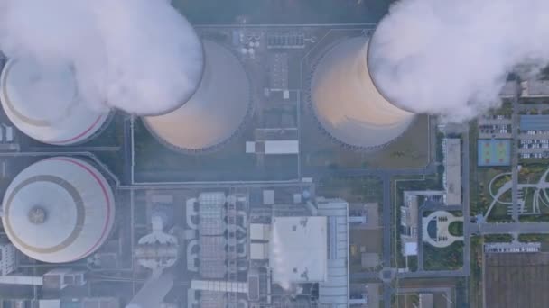 Elevated View Modern Power Plant — Stock Video