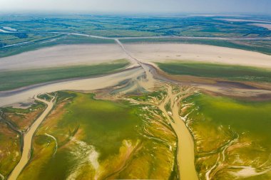 Çin 'deki Poyang Gölü' nün insansız hava aracı görüntüsü
