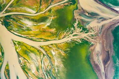 Çin 'deki Poyang Gölü' nün insansız hava aracı görüntüsü