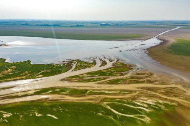 Çin 'deki Poyang Gölü' nün insansız hava aracı görüntüsü