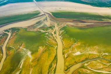 Çin 'de Poyang Gölü' nün güzel bir nehri manzarası.