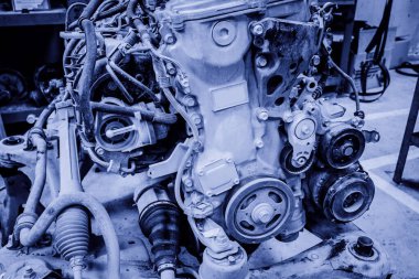 Motoru tamir et, yakın çekim görüntüsü 