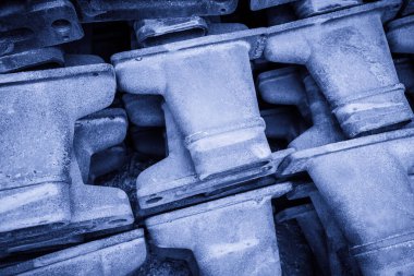 Çelik yapı, endüstriyel parçaların yakın görüntüsü