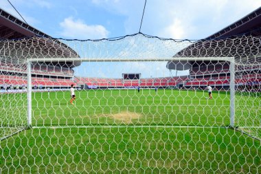futbol sahası yakın çekim görüntüsü