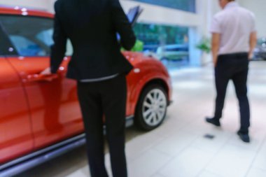 Araba servisi. Bulanık biçim resmi.