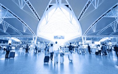 Soyut bulanık havaalanı terminali iç