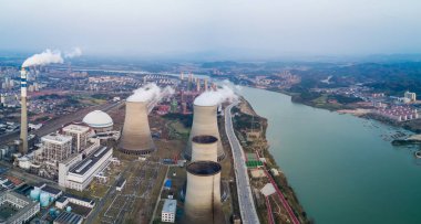 Kömür termik santrali sahnesi