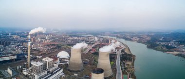 Kömür termik santrali sahnesi