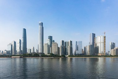 Guangdong, Guangzhou, Pearl River, sahil şehri..