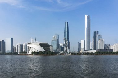 Guangdong, Guangzhou, Pearl River, sahil şehri..